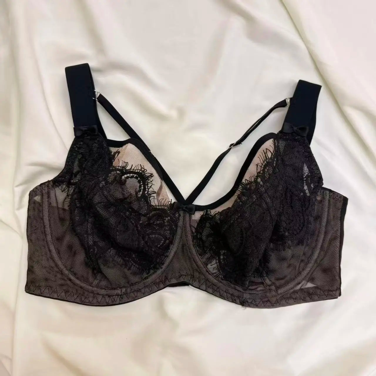 Customized Hot Sale Factory Maximum Support Wide Strap Lace Sexy Thin Underwear Large Cup Women Bra